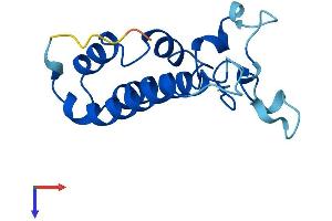 AlphaFold protein structure predicition of Human Recombinant BUD31 Protein, UniprotID P41223