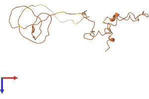 AlphaFold protein structure predicition of Human Recombinant KRTAP5-7 Protein, UniprotID Q6L8G8