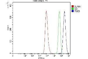 Flow Cytometry analysis of HEL cells using anti-Integrin beta 3/ITGB3 antibody (ABIN7601139).