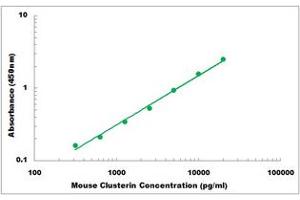 Representative Standard Curve (Clusterin Kit ELISA)