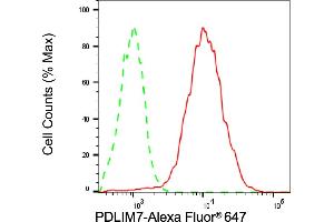 Flow cytometric analysis of PDLIM7 expression in HepG2 cells using PDLIM7 antibody (ABIN7799751), 1:2,000). (Recombinant PDLIM7 anticorps)