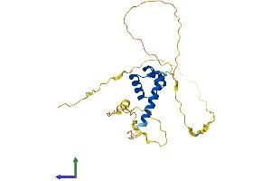 AlphaFold protein structure predicition of Mouse Recombinant Dlx4 Protein, UniprotID P70436