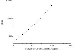 Typical standard curve (CD59 Kit CLIA)