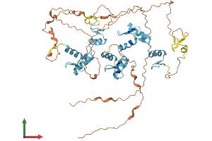 AlphaFold protein structure predicition of Human Recombinant ZNF513 Protein, UniprotID Q8N8E2
