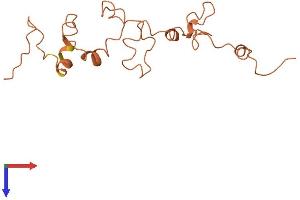 AlphaFold protein structure predicition of Human Recombinant KRTAP4-4 Protein, UniprotID Q9BYR3