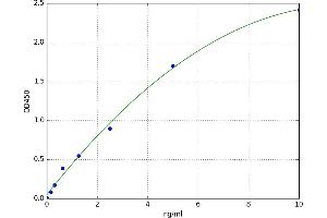A typical standard curve (TALDO1 Kit ELISA)
