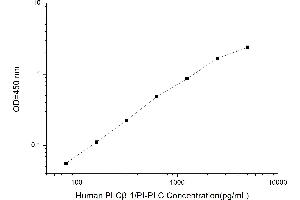 Typical standard curve (Phospholipase C beta 1 Kit ELISA)