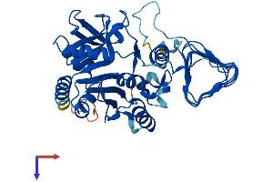 AlphaFold protein structure predicition of Mouse Recombinant Gmppa Protein, UniprotID Q922H4