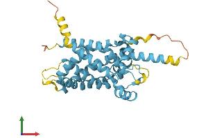 AlphaFold protein structure predicition of Human Recombinant SLC25A22 Protein, UniprotID Q9H936