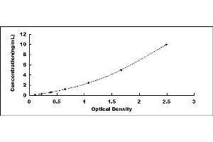 Typical standard curve (ETFDH Kit ELISA)