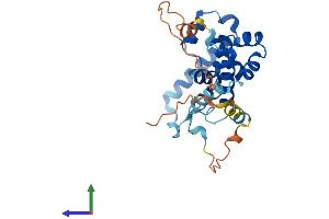 AlphaFold protein structure predicition of Human Recombinant TBC1D26 Protein, UniprotID Q86UD7