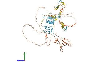 AlphaFold protein structure predicition of Human Recombinant ZNF653 Protein, UniprotID Q96CK0