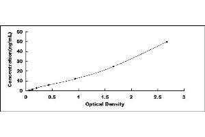 Typical standard curve (OBP2A Kit ELISA)