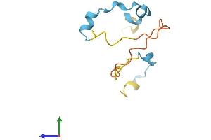 AlphaFold protein structure predicition of Human Recombinant MLLT11 Protein, UniprotID Q13015