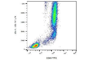 Surface staining of CD89 in human peripheral blood with anti-CD89 (A59) FITC. (FCAR anticorps  (FITC))