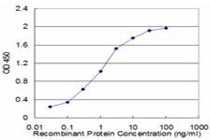 Detection limit for recombinant GST tagged GRM5 is approximately 0.