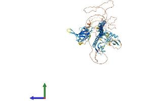 AlphaFold protein structure predicition of Human Recombinant TRIM42 Protein, UniprotID Q8IWZ5