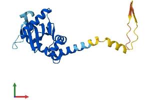 AlphaFold protein structure predicition of Mouse Recombinant Ap3s1 Protein, UniprotID Q9DCR2