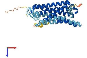 AlphaFold protein structure predicition of Human Recombinant OR3A1 Protein, UniprotID P47881