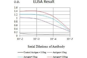 Black line: Control Antigen (100 ng),Purple line: Antigen (10 ng), Blue line: Antigen (50 ng), Red line:Antigen (100 ng) (PIDD anticorps  (AA 776-910))
