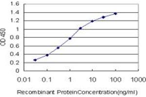 Detection limit for recombinant GST tagged SCN11A is approximately 0. (SCN11A anticorps  (AA 1726-1791))