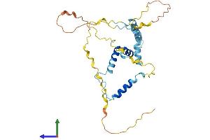 AlphaFold protein structure predicition of Mouse Recombinant Ppp1r35 Protein, UniprotID Q9D8C8