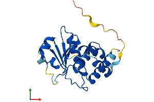 AlphaFold protein structure predicition of Human Recombinant DUSP13A Protein, UniprotID Q6B8I1