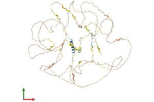 AlphaFold protein structure predicition of Human Recombinant ZNF750 Protein, UniprotID Q32MQ0