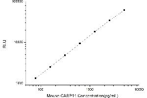 Typical standard curve (Caspase 4 Kit CLIA)