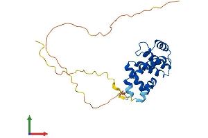 AlphaFold protein structure predicition of Human Recombinant RGS18 Protein, UniprotID Q9NS28