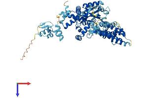 AlphaFold protein structure predicition of Mouse Recombinant Epm2aip1 Protein, UniprotID Q8VEH5