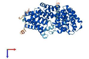 AlphaFold protein structure predicition of Mouse Recombinant Ttc39a Protein, UniprotID A2ACP1