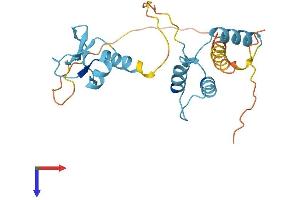 AlphaFold protein structure predicition of Human Recombinant SAP30 Protein, UniprotID O75446