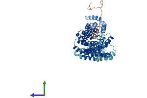 AlphaFold protein structure predicition of Mouse Recombinant Anapc7 Protein, UniprotID Q9WVM3