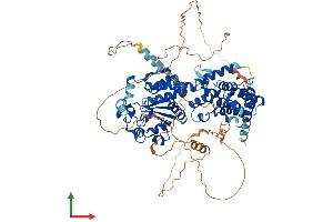 AlphaFold protein structure predicition of Mouse Recombinant Ptpdc1 Protein, UniprotID Q6NZK8