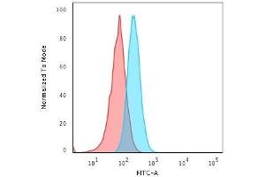 Flow Cytometric Analysis of Raji cells. (HLA-A anticorps)