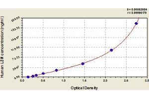 Typical Standard Curve (LYZ Kit ELISA)