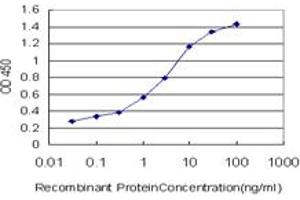 Detection limit for recombinant GST tagged ZIC3 is approximately 0.