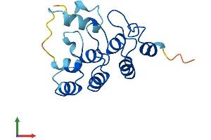 AlphaFold protein structure predicition of Human Recombinant PPP1R27 Protein, UniprotID Q86WC6