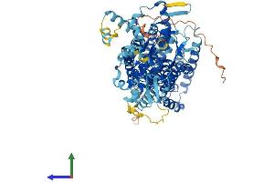 AlphaFold protein structure predicition of Human Recombinant SLC26A3 Protein, UniprotID P40879