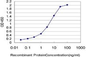 Detection limit for recombinant GST tagged THUMPD1 is approximately 0. (THUMPD1 anticorps  (AA 1-353))