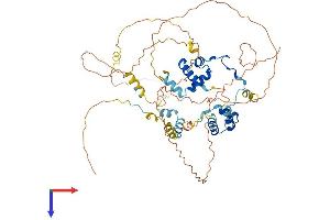 AlphaFold protein structure predicition of Mouse Recombinant Mier3 Protein, UniprotID Q3UHF3