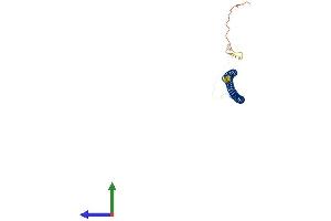 AlphaFold protein structure predicition of Mouse Recombinant Mcemp1 Protein, UniprotID Q9D8U6