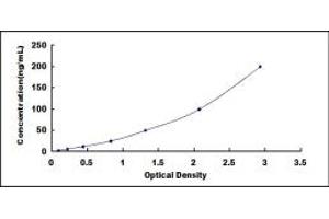 Typical standard curve (AAHA Kit ELISA)