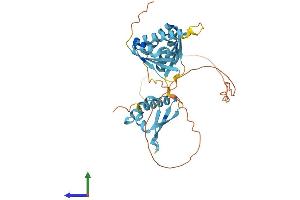 AlphaFold protein structure predicition of Mouse Recombinant Pcbp2 Protein, UniprotID Q61990