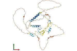 AlphaFold protein structure predicition of Mouse Recombinant S100pbp Protein, UniprotID Q9D5K4