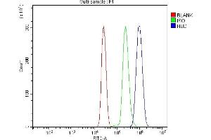 Flow Cytometry analysis of U937 cells using anti-HBD antibody (ABIN7599001). (HBd anticorps  (AA 1-147))