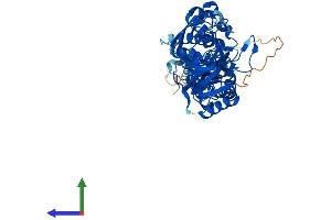 AlphaFold protein structure predicition of Human Recombinant PUS10 Protein, UniprotID Q3MIT2