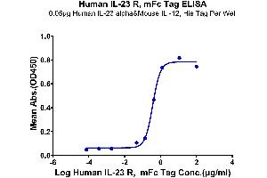 Immobilized Human IL-23R alpha&Mouse IL-12, His Tag at 0.