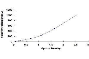 Typical standard curve (TNF alpha Kit ELISA)